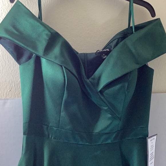 Xscape Women's Green Off-Shoulder Maxi Dress - Picture 4 of 9